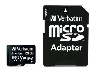 FLASH пам'ять Verbatim Premium UHS-I V10 U1 Class 10 Micro SDXC 128GB + SD Adapter MSD0508262209 фото